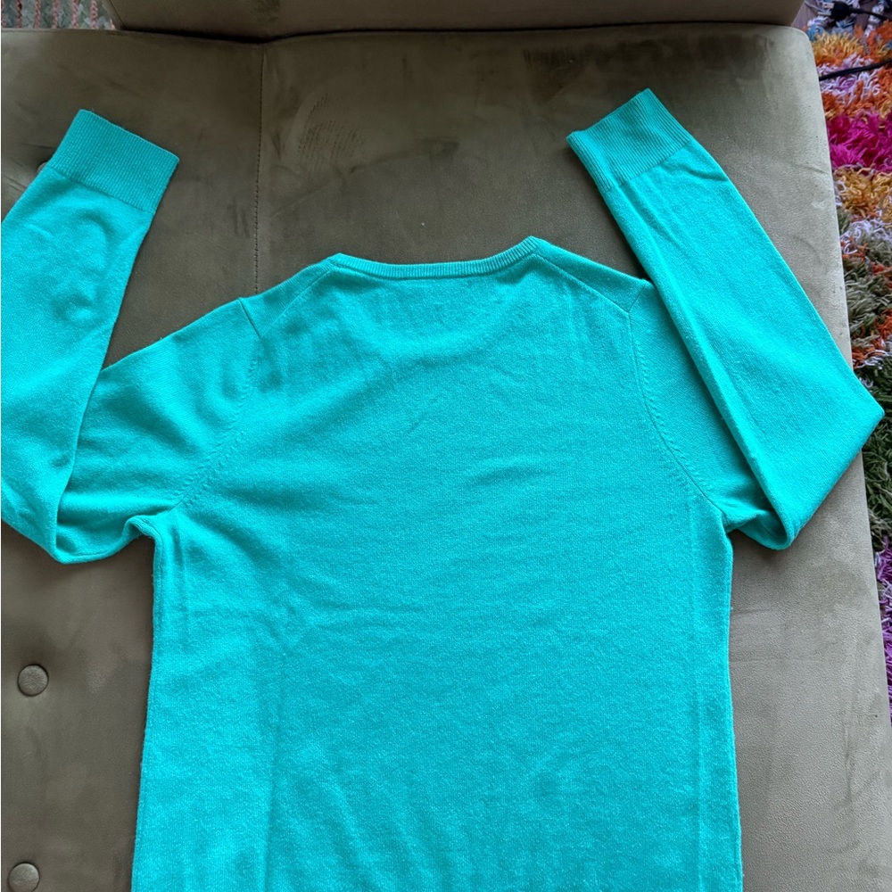 Ann Taylor Women's Teal Crewneck Sweater - Picture 5 of 12